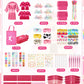 Suhine 6 Set Spa Party Supplies for Girls, Kids Satin Robes Nail Salon Kit Spa Kit Accessories for Birthday Party Favors (Classi