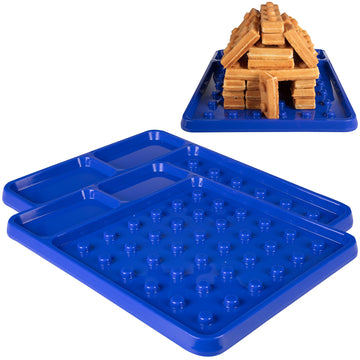 Cucinapro Brick Building Construction Eating Plate (2 Pack) - Stack & Build Your Brick-Shaped Waffles On Fun Novelty Plate - Fun Gift For Kids & Adults, Waffle Maker Not Included