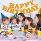 Orange Happy Birthday Banner Sign Happy Birthday Bunting Banner Flag Garland For Kids Boys Baby Birthday Party Decorations Supplies