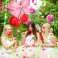 Feifeiya Coquette Pink Bow Cherry Piñata Bundle with Blindfold, Bat & Confetti - Perfect for Girls Birthday Party Supplies