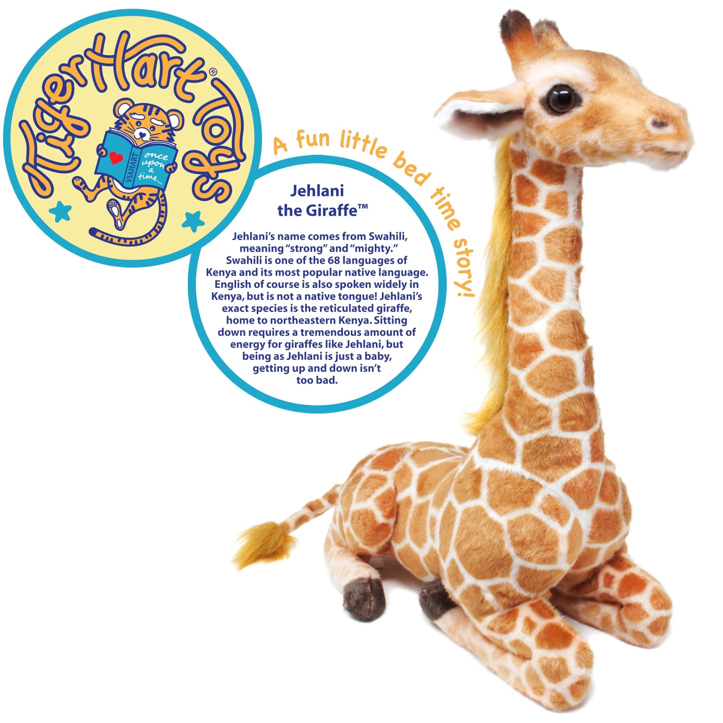 TigerHart 18 Inch Jehlani the Giraffe Plush Stuffed Animal - Multicolor Polyester
