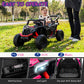 Run Fast 12v Ride on Car with Parent Remote Control Electric Ride on Toys Car for Kids 3-5 2WD 25W Motors 4 Spring Suspension Safety Belt Horn Music and LED Lights(Black  12V)