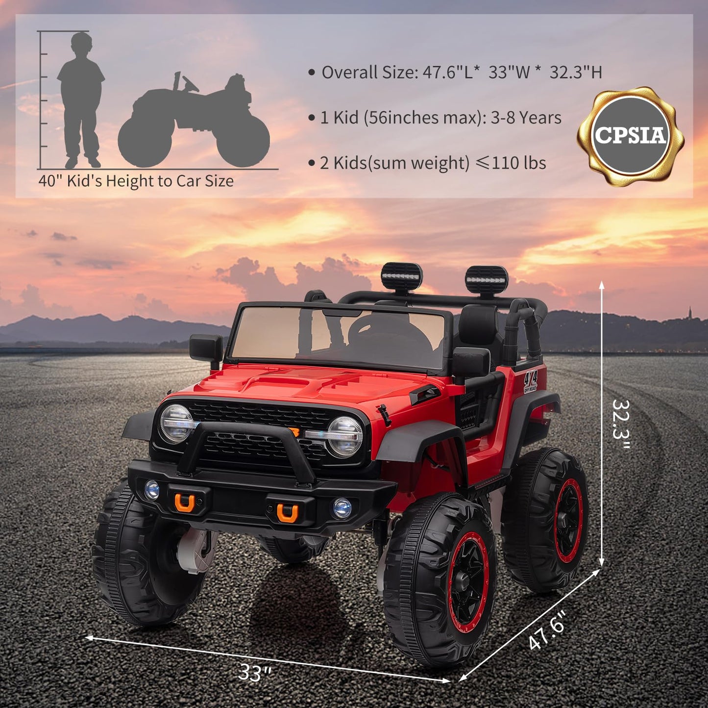 24V Ride on Car Toys, Remote Control 4 Wheels Electric Power Car for Toddlers Kids Boys Girls, 2 Seater Motorized Ride on Cars V