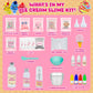 Mini Ice Cream Slime Kit For Girls, Fluffy Butter Slime Making Kit, Diy Slime Kit With 30+ Pieces For Ages 8-12, Fun Holiday Gif