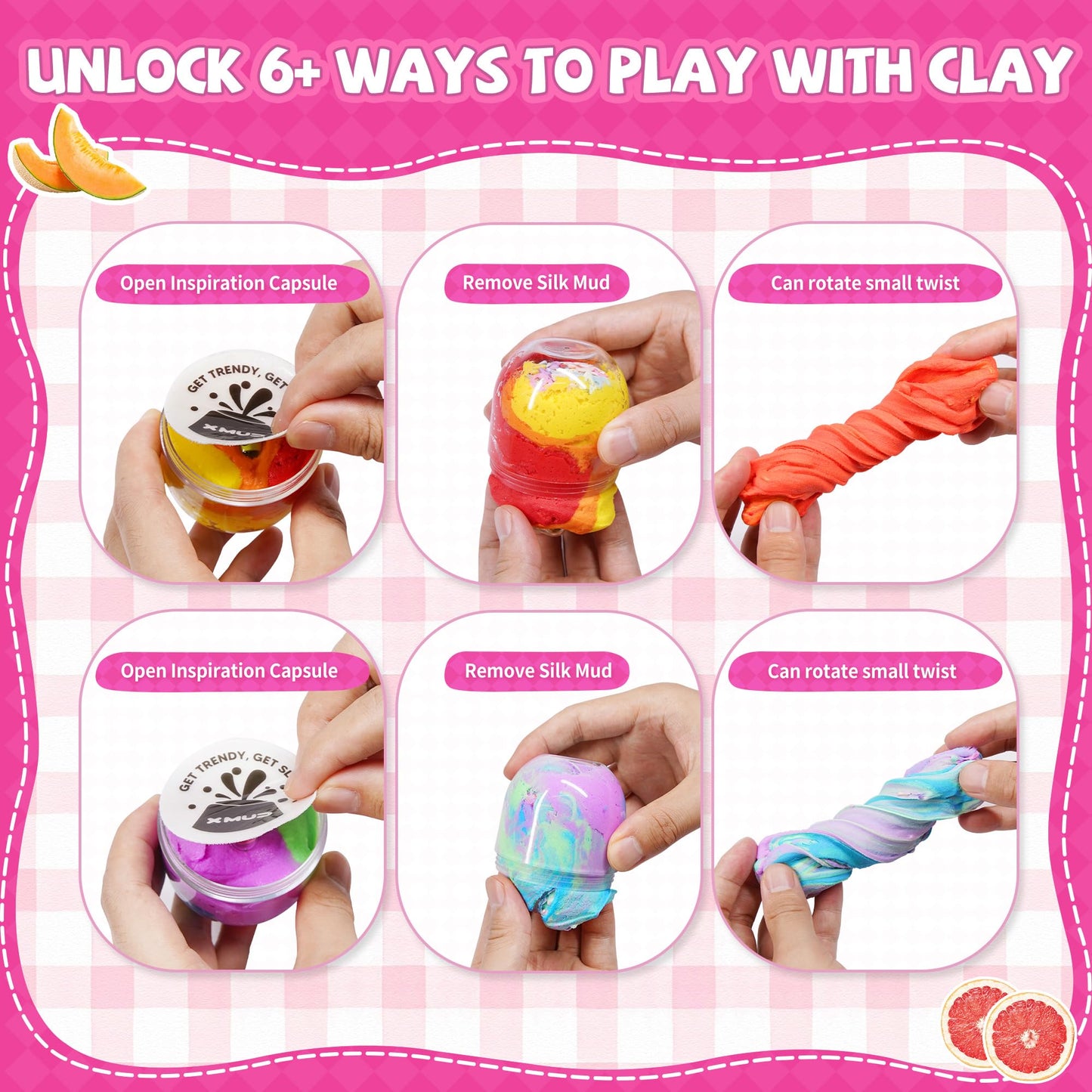 X MUD The Ice Cream enhanced Cloud Slime  Slime for Kids  Slime Toys & Party Favors  Super Soft Sludge Toy (Rainbow Cake)