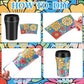 Yiyiring Set of 12 Mandala DIY Color Your Own Cups Diwali Mandala Crafts 10 oz Painting Coloring Cups Color Your Own Plastic Mug
