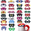 TEEHOME Superhero Masks Party Favors for Kid (33 Packs) Felt and Elastic - Superheroes Birthday Party Masks with 33 Different Ty
