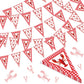 Boao 5 Pcs Crawfish Boil Party Decorations Crawfish Pennant Banner 49. 2ft Shrimp Boil Pennant Flags Red Plaid Hanging Banner fo