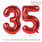 40 In Red Number Balloons Helium Foil Mylar Balloon Birthday Party Banquet Decoration Digital 35