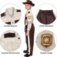 Latocos Kids Police Officer Costume Western Sheriff Cowboy Uniform Role Play With Accessories Halloween Costumes Boys Girls