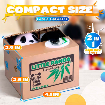 Coin Piggy Bank Panda Toy - Little Panda Bamboo Bank Money Bank Cute Panda Bank Stealing Automatic Box - Boys Piggy Bank Stealing Panda Coin Bank Money Savings Bank Kids Piggy Bank Girls