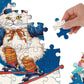 Cat Puzzles For Adults 1000 Pieces And Up, Pickforu Funny Puzzles Collection Kitten Skiing Poster, Vintage Animal Puzzle For Cat Lover