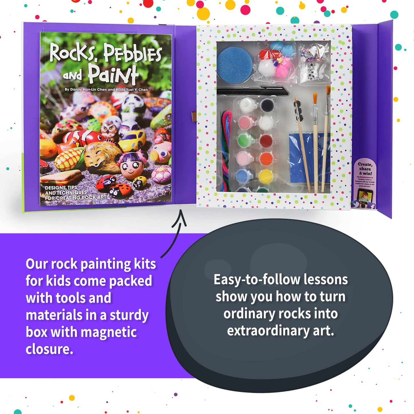 Spicebox Kits for Kids Rock Painting Toy, Model: 5522716