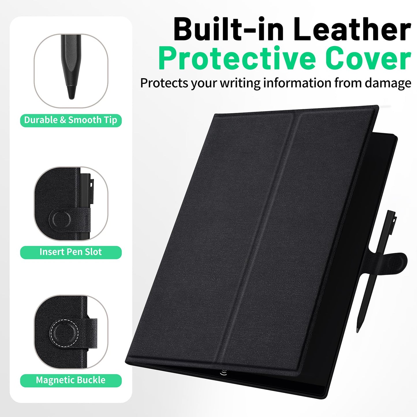 LCD Writing Tablet for Adults: 11.5 inch Full Screen with Tablet Case Hall Switch Digital Notepad Reusable Erasable Electronic D