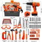 HYRENEE Kids Tool Set - 48 Piece Toddler Tool Set with Electronic Toy Drill& Tool Box,Pretend Play Kids Toys,Construction Kits T