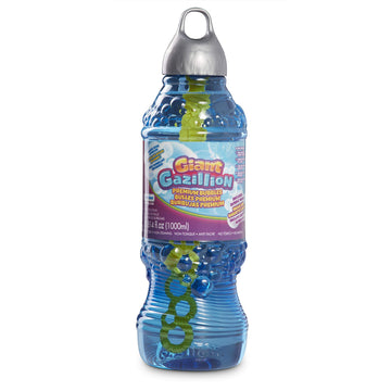 Gazillion Bubbles, Giant Bubbles Solution 1L - Create Giant Bubbles With Elite Formula & 7-In-1 Bubble Wand - Non-Toxic & Safe