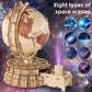 Miebely 3D Wooden Puzzles For Adults Usb Charging Illuminated Globe Music Box Diy Led Wood Model Building Kits With Space Projec