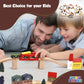 Play Build Wooden Train Set, Complete Toddler Train Set, Interactive Play & Learn Set, Creative Wooden Train Track Design, Premium Quality, Ages 3+ (100 Piece Set)