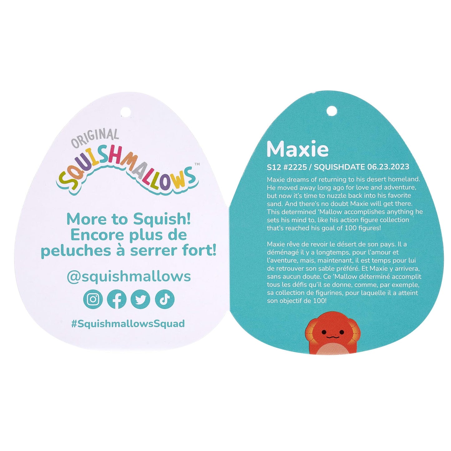 Squishmallows Original 14-Inch Maxie Red Frilled-Neck Lizard - Official Jazwares Large Plush