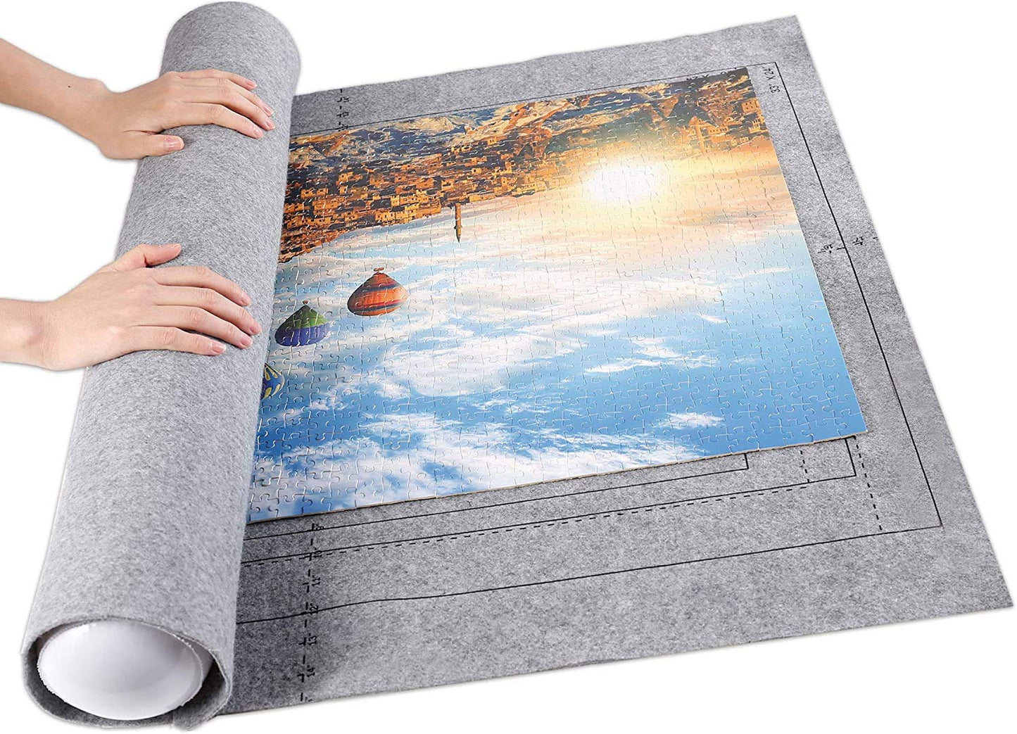 Jigsaw Puzzle Mat Roll Up - 3000 Pieces Large Puzzles Saver Board For Adults Kids