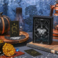 Wooden Tarot Card Case And Wooden Tarot Card Stand Holder, Tarot Cards Box Fortune Telling Trinket Keepsake Box With Pendulum Board Moon Shape Tarot Card Altar Display Stand For Witch (Stylish Style)
