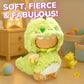 Jrelecs Clothes for Labubu Series 17cm Dolls Cute Dinosaur Costume - enhanced Collector's Outfit Set  Fantasy Style Clothes & Horn Accessories (Doll Not Included) (Style D)