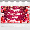Avezano Galentines Day Decorations Happy Galentines Day Banner Backdrop 6x3.6 ft Love Heart 13 February Party Decor for Girls
