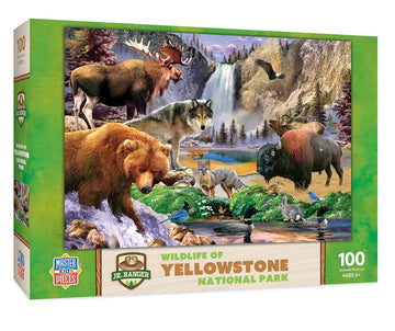 Masterpieces - 100 Piece Jigsaw Puzzle For Kid 6+ Years, Wildlife Of Yellowstone National Park, Educational And Fun Game, Gift I
