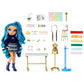 Rainbow High Dream & Design Fashion Studio Playset with Exclusive Blue Skyler Doll, Blue, No Sew Fashion Kit, Model 587514C3