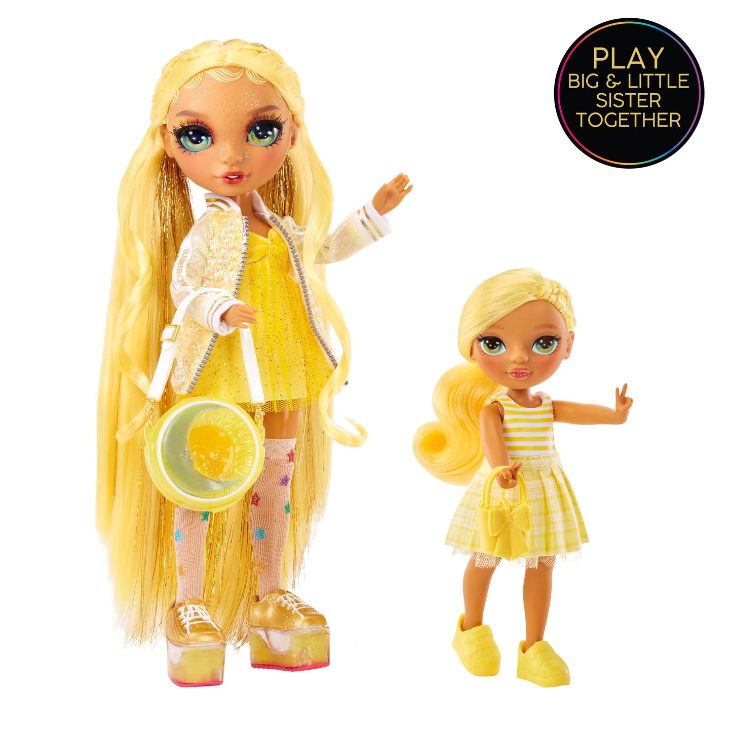 Rainbow High Littles - Daisy Madison, Yellow 5.5'' Posable Small Doll With Purse, Magical Pet Bear, Girls Toy Gift, Kids Ages 4-