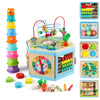 Vomocent Wooden Activity Cube For 1 Year Old Kids, Educational Learning Bead Maze For Toddler Age 1-3, Developmental Montessori Toys For 12-36 Months Boys Girls Gift