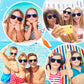 Astaron 12 Pack Party Novelty Sunglasses Bulk Neon Party Favors For Beach Wedding Party Pool Party Supplies, Blue