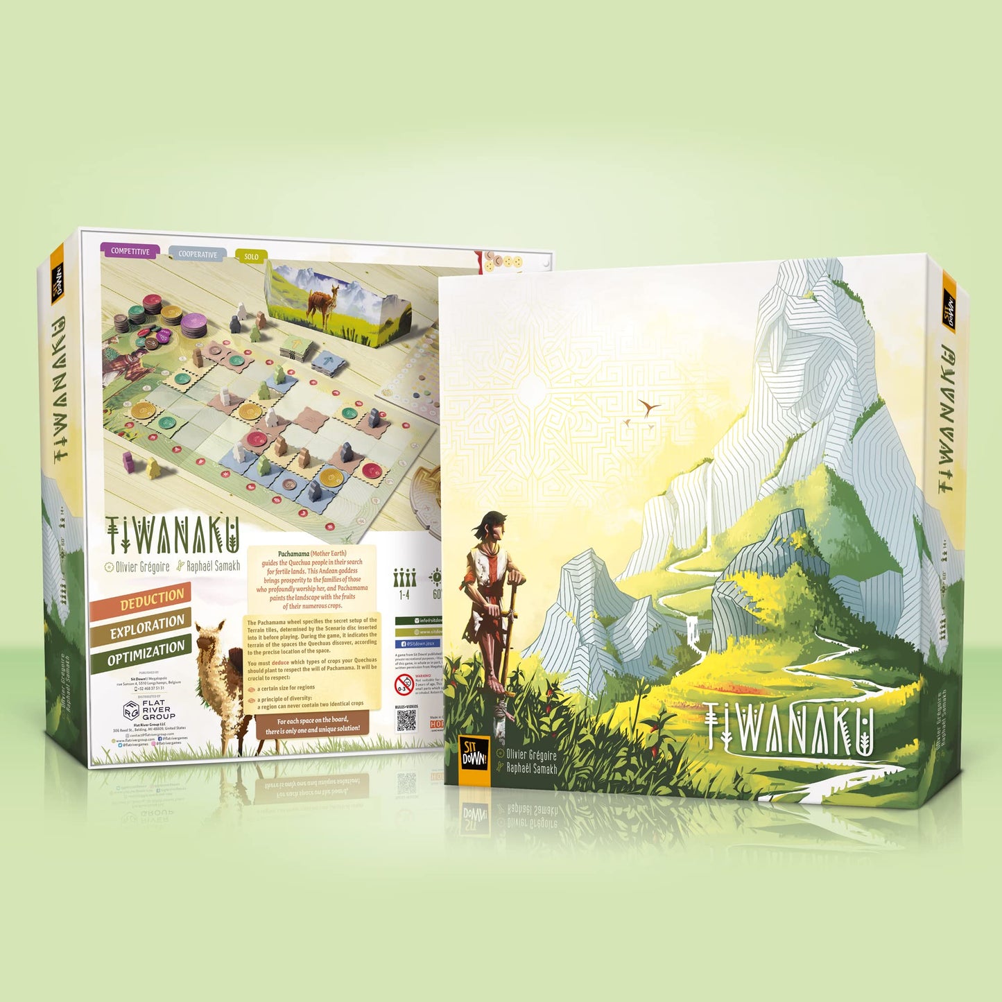 Sit Down! Tiwanaku - Sit Down! Strategy Board Game, Deduction Exploration Optimization, Pachamama Mother Earth Wheel, Play Solo Mode Or With Up To 4 Players, 30 - 60 Minute Play Time, For Ages 14+