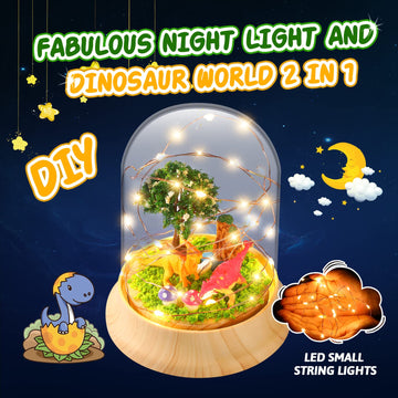 Laclun Dinosaur Night Light(Usb Upgrade Version),Build Your Own Dinosaur Toys For Kids,Diy Fairy Art And Crafts,Dinosaur Craft K
