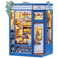 Fsolis Book Nook Kit - DIY Miniature Dollhouse Kit 3D Puzzles for mature-themed Tiny House Mini Booknook Craft Bookshelf Decor  186 Wooden Pieces  Gifts for Women Teenagers Book Lovers (Literature Bookstore)