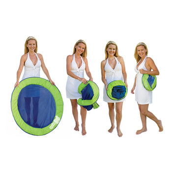 Swimways Spring Float Papasan - Mesh Float For Pool Or Lake - Light Blue/Lime