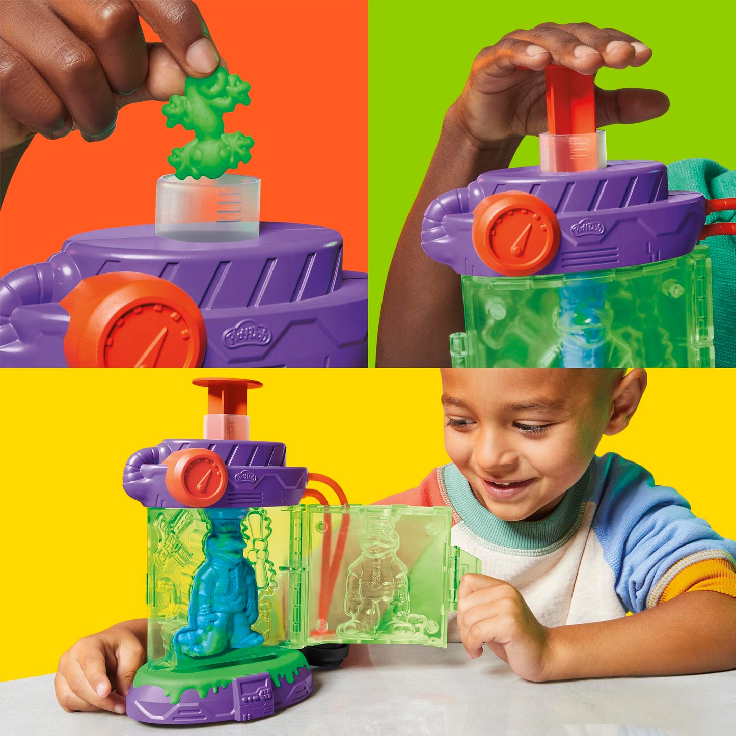 Play-Doh Teenage Mutant Ninja Turtles Mutation Station Playset, Bendy 4 Inch Donnie Action Figure, Kids Arts & Crafts, TMNT Toys
