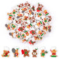 Haooryx Christmas Cooking Gingerbread Men Eraser - 60Pcs Novelty Mini Baking Gingerbread Men Pencil Eraser Bulk 3D Desk Puzzle R