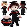 June Garden Personalized 15'' Graduation Gifts - Personalized Name, Text And Year - Soft Plush Dolls With Cap And Gown - Gifts F
