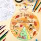 Jinei 12 Sets DIY Thanksgiving Craft Kit for Kids Color Your Own I Am Thankful for Wheel Craft Kit Thanksgiving Sunday School Pa