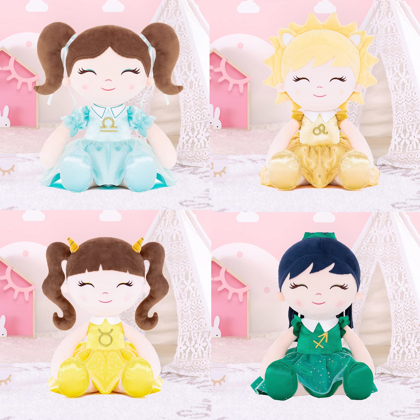 Arteeksdoll Baby Girl Gifts Plush Dolls Constellations Zodiac Doll Birthday Gift 17 Inches Leao