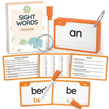 Wjpc 58 Cards, 116Pcs High Frequency Sight Words Flash Cards For (Pre-K, Pre-Kindergarten, Kindergarten, 4,5, 6Years Ages Kids B