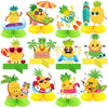 Weekgrat 12 Pcs Pineapple Honeycomb Centerpieces Decorations Tropical Fruit Table Sign Summer Aloha Luau Beach Hawaii Pineapple 
