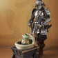 TAMASHII NATIONS Star Wars Mandalorian Action Figure - Ronin Mandalorian & Grogu (Beskar Armor), BAS62093, ST, ABS Material
