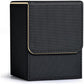Zlca Card Deck Box For Trading Cards, Mtg Yugioh Deck Case Holds 100+ Single Sleeved Cards, Pu Leather Magnetic Card Storage Box Fits For Tcg Ccg Magic Game Cards (Black& Gold)
