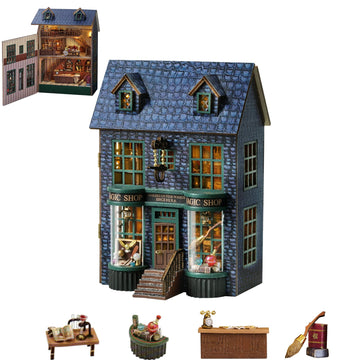 Kisoy Diy Miniature House Kit, Tiny House Building Kit With Furniture And Led Light For Adults And Teens, Diy Mini House Craft K