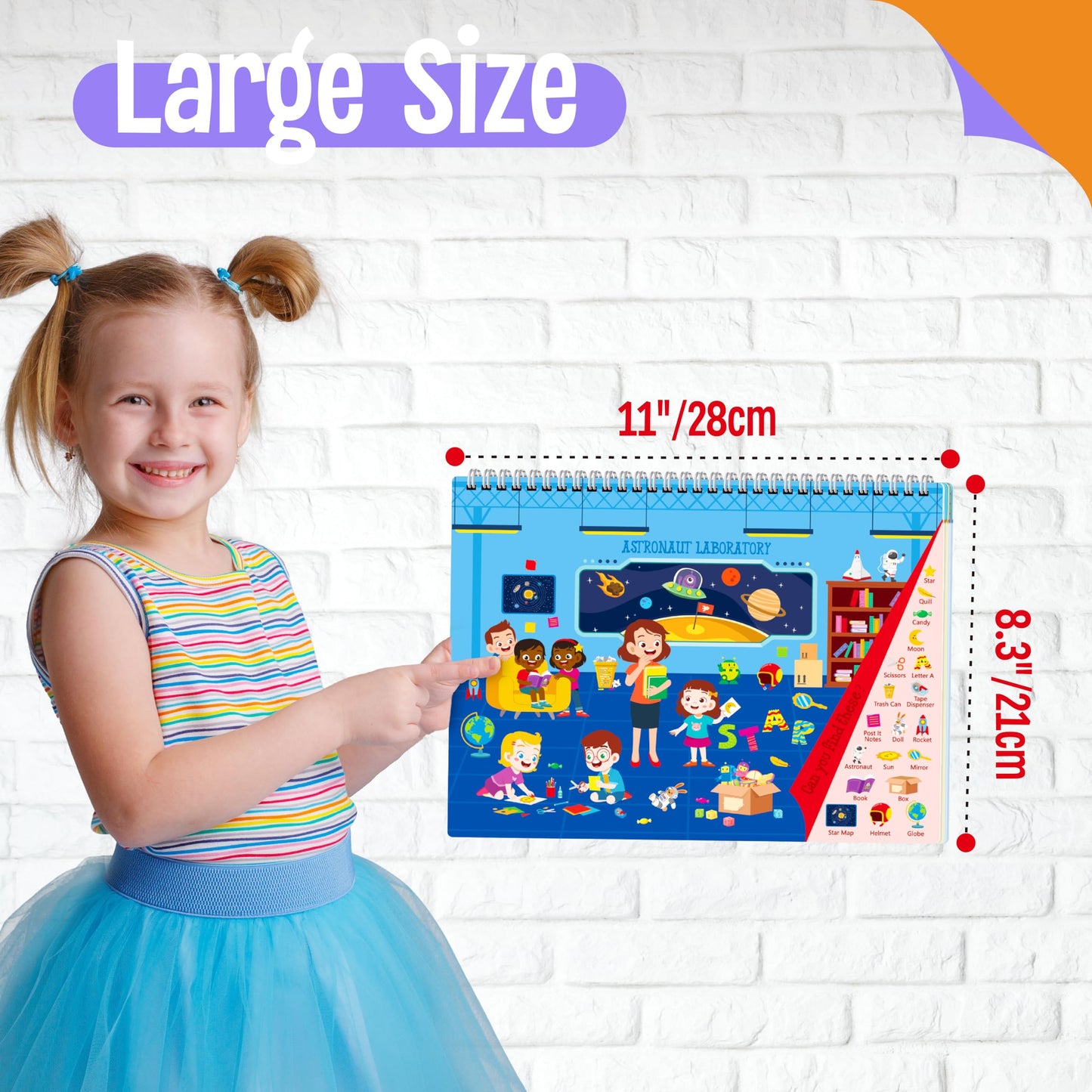 Spritegru Search & Find Book, 30 Different Themes 32 Pages Activities Book, Montessori Learning Toy Educational Game Autism Sensory Toys For Preschool Girls And Boys Ages 3, 4, 5, 6