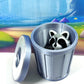 3D Printed Racoon With Trash Can, Articulated Racoon Fidget Toy For Adhd Autism, Gray, Black And White Trashcan Raccoon, Trash P