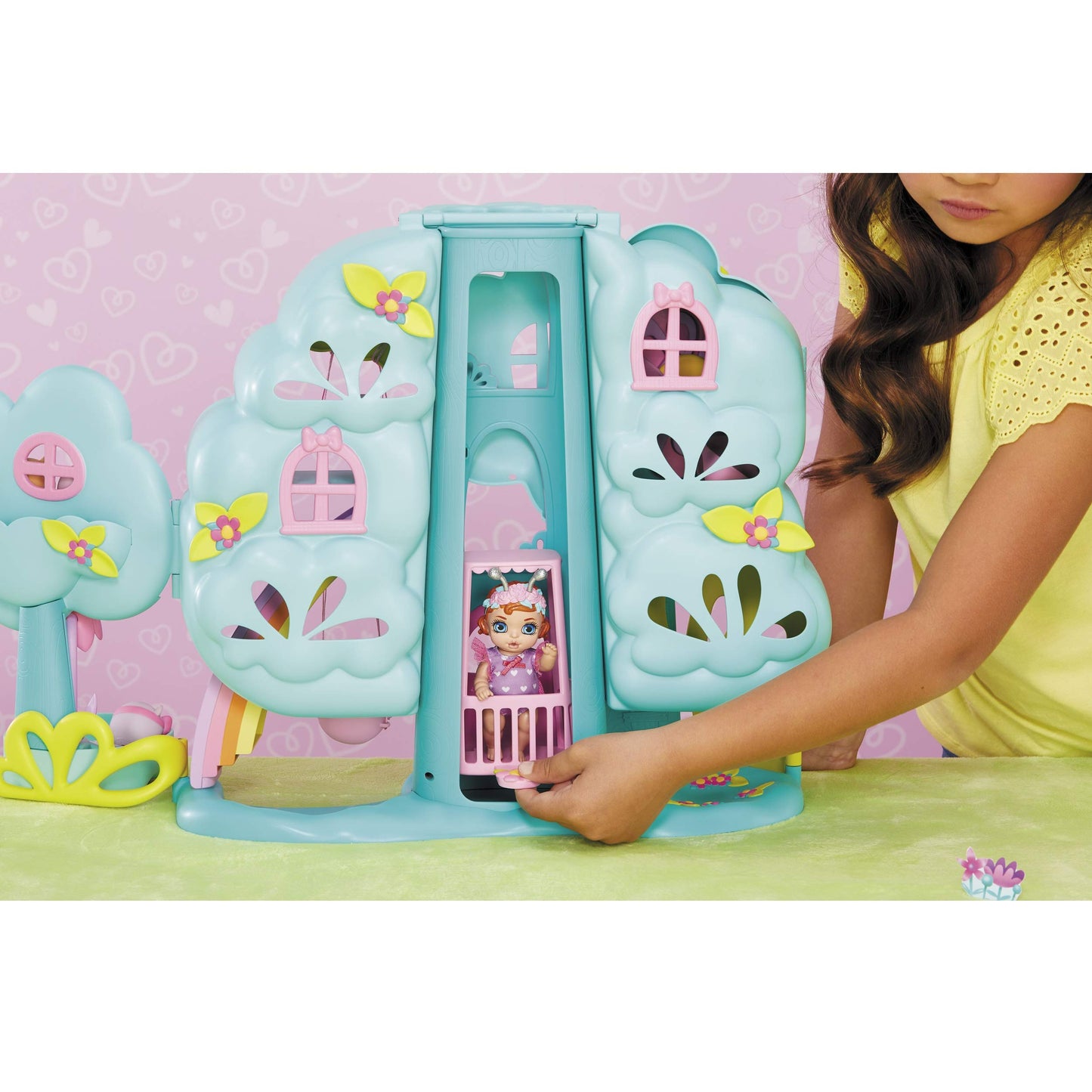 Baby Born Treehouse Playset with 20 Surprises & Exclusive Doll, Multicolored, Model 917844, Plastic