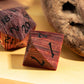 Hddais Wood Dnd Dice, 7Pcs Polyhedral Dice Set With Iron Box, Rpg D&D Dice Set For Dungeons And Dragons Role Playing Games(Red W